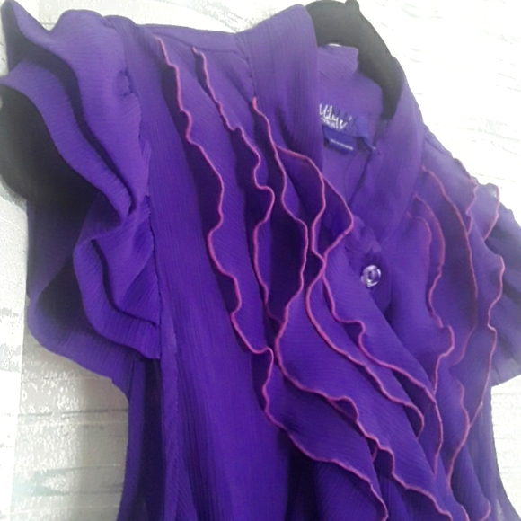 Purple Ruffled Top - Picture 2 of 6
